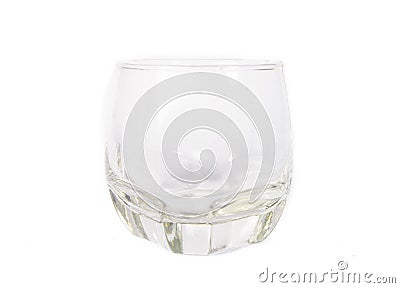 Short glass cup isolated Stock Photo