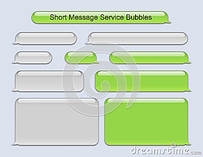 Short Message Service Bubbles Stock Photo