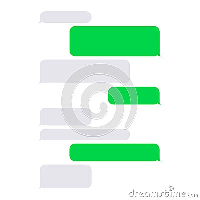 Short Message Service SMS Blank Bubbles Set. Vector Vector Illustration