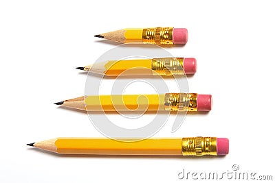 Short Pencils Stock Photo