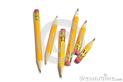 Short Pencils Stock Photo