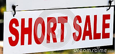 Short sale sign Stock Photo