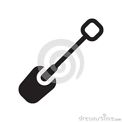 Short Shovel icon vector isolated on white background, Short Shovel sign , construction symbols Vector Illustration