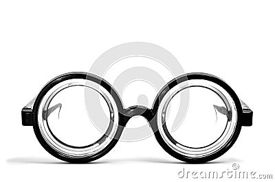 Short-sighted glasses Stock Photo