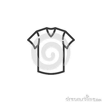 Short sleeve t-shirt line icon Vector Illustration