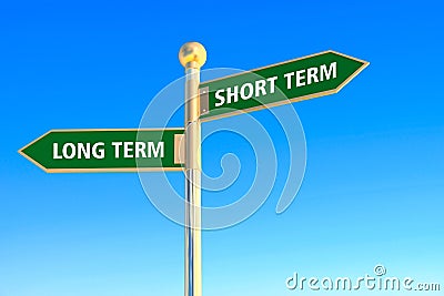 Short term or long term Stock Photo