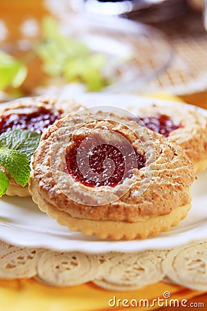 Shortbread biscuits Stock Photo