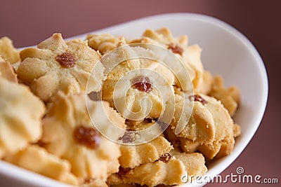 Shortbread cookies in a Bowl Stock Photo