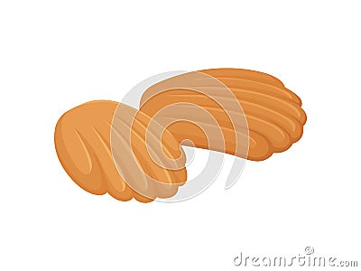 Shortbread dough cookies. Vector illustration on white background. Vector Illustration