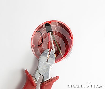 Shortening wire cutters Stock Photo