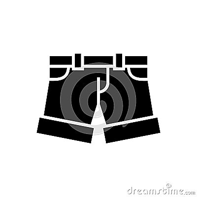 Shorts - briefs icon, vector illustration, black sign on isolated background Vector Illustration