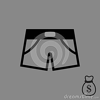 Shorts icon stock vector illustration flat design Vector Illustration