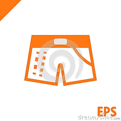 Shorts icon stock vector illustration flat design Vector Illustration