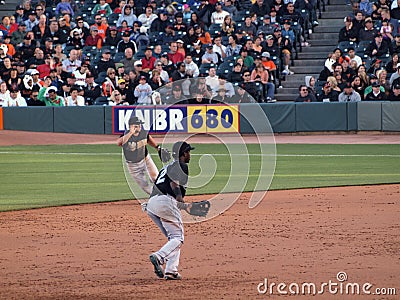 Shortstop Hanley Ramirez, 2nd baseman Dan Uggla Editorial Stock Photo