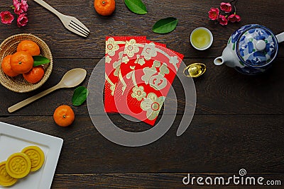 Shot of accessories Chinese new year & decoration Lunar festival concept Stock Photo