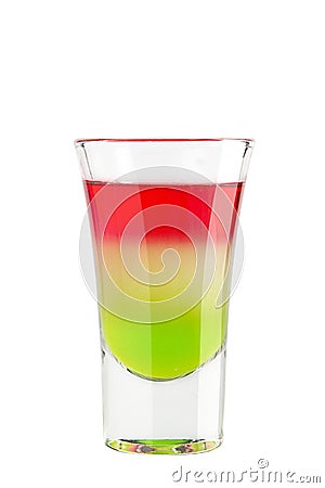 Shot. Alcoholic drink on a white background Stock Photo