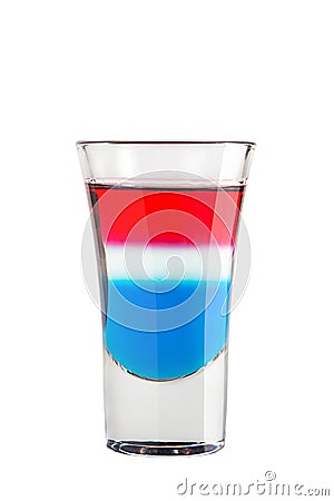 Shot. Alcoholic drink on a white background Stock Photo