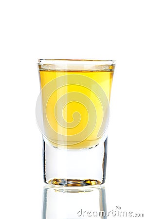 Shot cocktail collection: Gold Tequila Stock Photo