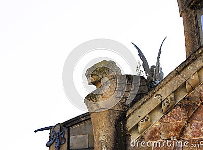 Winged lion protecting the dome Stock Photo