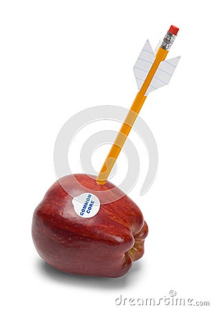 Shot Common Core Apple Stock Photo