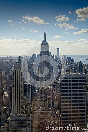 Empire State`s surroundings from the Top of the Rock Editorial Stock Photo