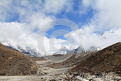 Shot from the Everest Basecamp trail in Nepal Stock Photo