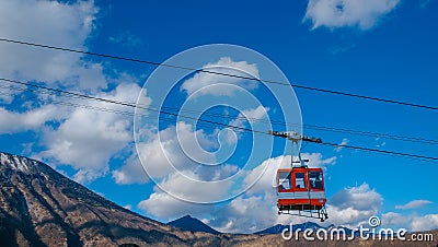 Ropeway to nikko Japan world hesitage Editorial Stock Photo