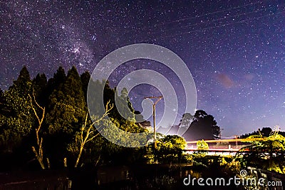 The Milky way via Onaero Bay Stock Photo