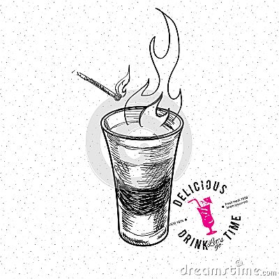 Shot glass Vector Illustration