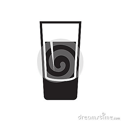 Shot glass icon isolated on white background. Cartoon Illustration