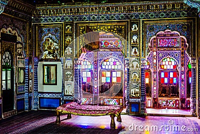 Shot of the interior of the Mehrangarh Fort, Jodhpur, Rajasthan, India Editorial Stock Photo