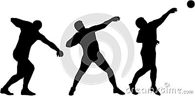 Shot put sequence Vector Illustration