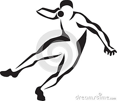 Shot put Vector Illustration