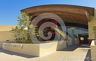 A Shot of the Scottsdale Civic Center Library Editorial Stock Photo