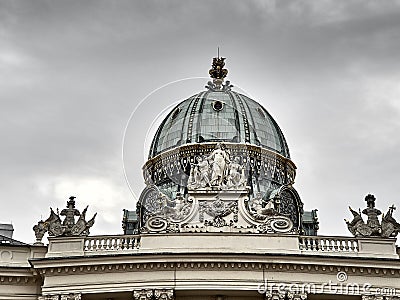 Details of the Hofburg palace in Vienna city center Stock Photo