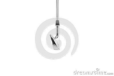 Golf club iron head straight on a white background Stock Photo