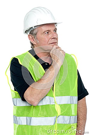 Shot of a thoughtful project engineer Stock Photo