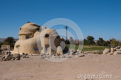 Shot of TURTLE HOUSE El Gouna in El Gouna, Red Sea, Egypt, Africa Stock Photo