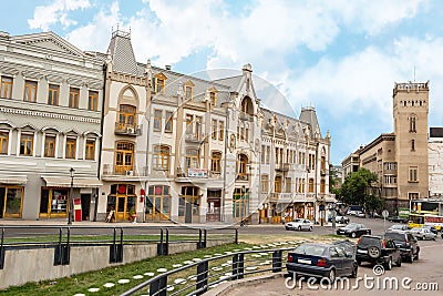 Shota Rustaveli Avenue, Tbilisi. Main Street, European Historical Buildings In The City Centre In Capital City, Georgia. Stock Photo