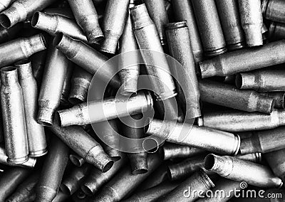 Shotgun cartridges close-up background Stock Photo