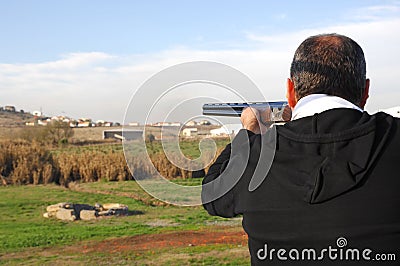 Shotgun events - trap Stock Photo