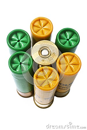 Shotgun shells Stock Photo