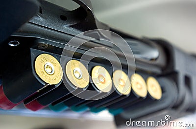 Shotgun shells Stock Photo