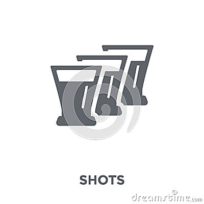 Shots icon from Drinks collection. Vector Illustration