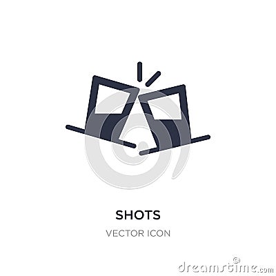 shots icon on white background. Simple element illustration from Alcohol concept Vector Illustration