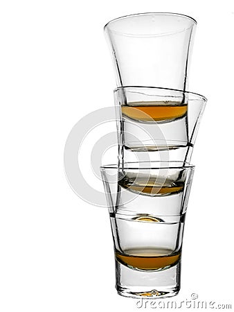 Shots of whisky Stock Photo