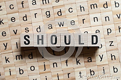 Should word concept Stock Photo