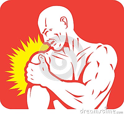 Shoulder pain Icon Vector Illustration