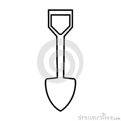 Shovel construction isolated icon Vector Illustration