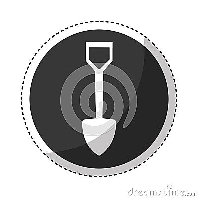 Shovel construction isolated icon Vector Illustration